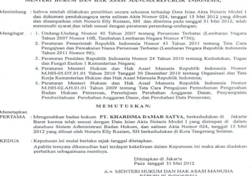 PENGESAHAN BADAN HUKUM